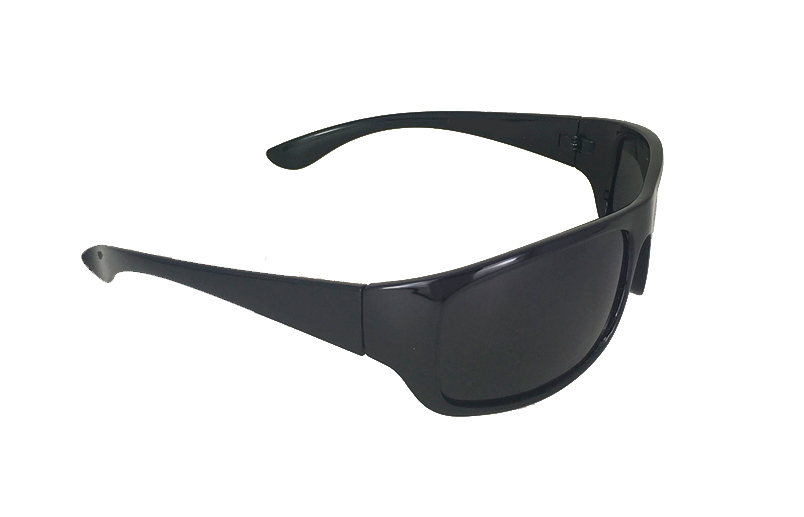 Schwarze polarisierte Sonnenbrille in robustem Design - sunlooper.ch - billede 3