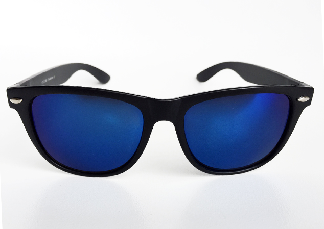 Wayfarer-Sonnenbrille mit bläulichem Glas - sunlooper.ch - billede 3