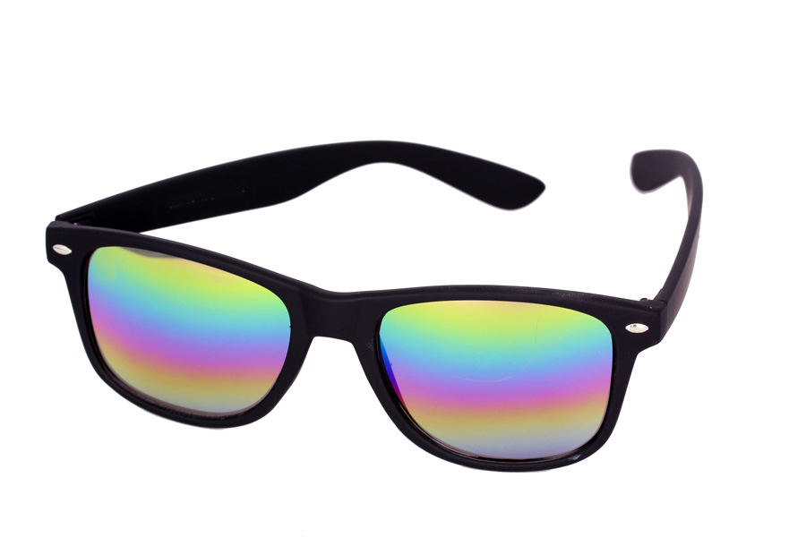 Matte Wayfarer-Sonnenbrille, gefärbte Gläser
