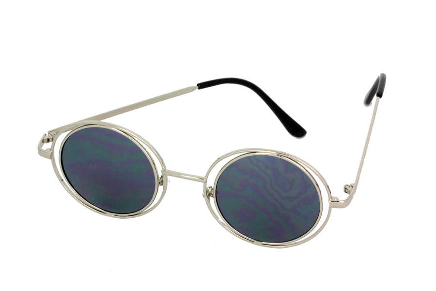 Silberne runde Lennon-Sonnenbrille, exklusives Modell