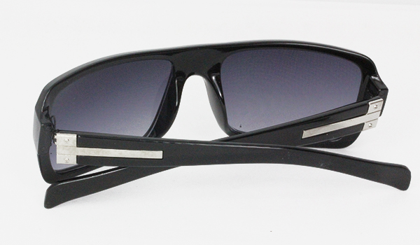 Schwarze Sonnenbrille mit Metalldetails - sunlooper.ch - billede 2