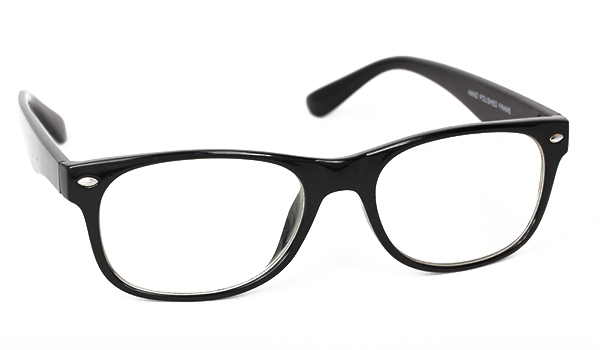 Schwarze Standartbrille (keine Korrektur)