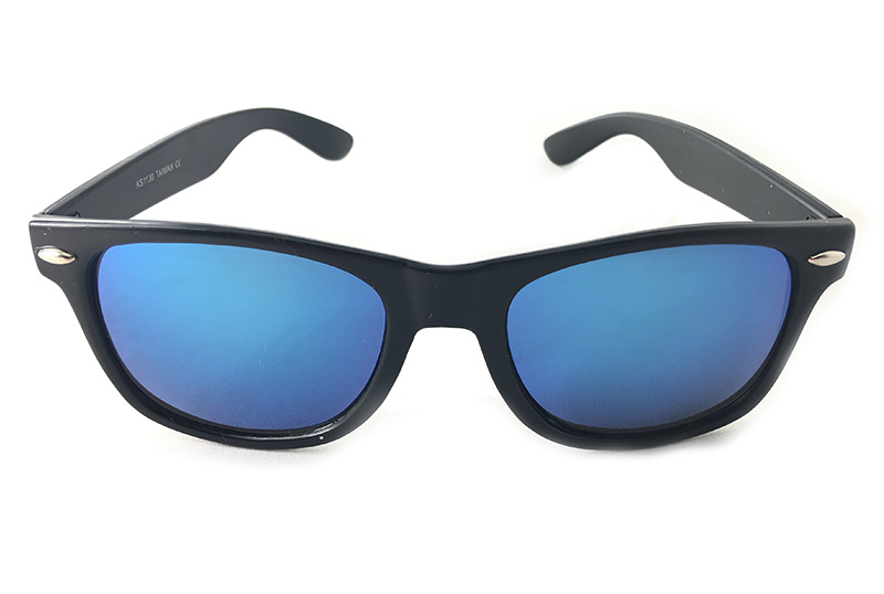 Wayfarer-Sonnenbrille mit bläulichem Glas - sunlooper.ch - billede 2
