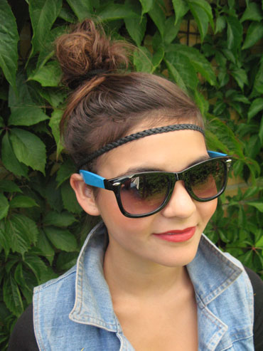 Schwarz-blaue Wayfarer - sunlooper.ch - billede 2