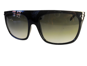 Schlichte schwarze Sonnenbrille