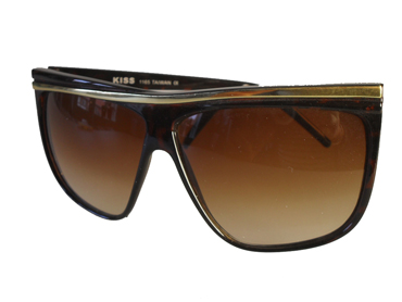 Dunkelbraune asymmetrische Sonnenbrille