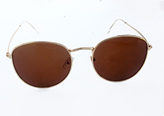 Runde goldene Sonnenbrille im Rayban-Look - Design nr. 3217
