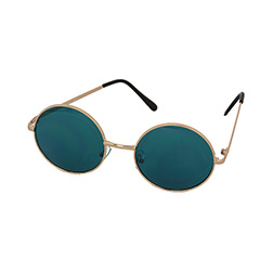 Runde Sonnenbrille mit türkisen Gläsern - Design nr. 1001