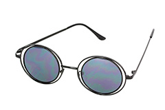 Exklusive schwarze Lennon-Sonnenbrille - Design nr. 1115