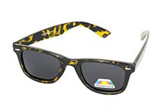 Schildkrötenbraune polarisierte Sonnenbrille im Wayfarer-Design  - Design nr. 1123