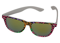 Wayfarer-Sonnenbrille mit bunter Tiermusterung - Design nr. 1147