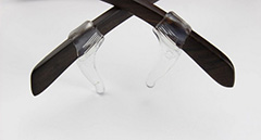 Durchsichtiger Brillenhalter aus Silikon (2 Stück) - Design nr. 1163