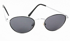 Ovale Metallsonnenbrille in schwarz und gold - Design nr. 3115